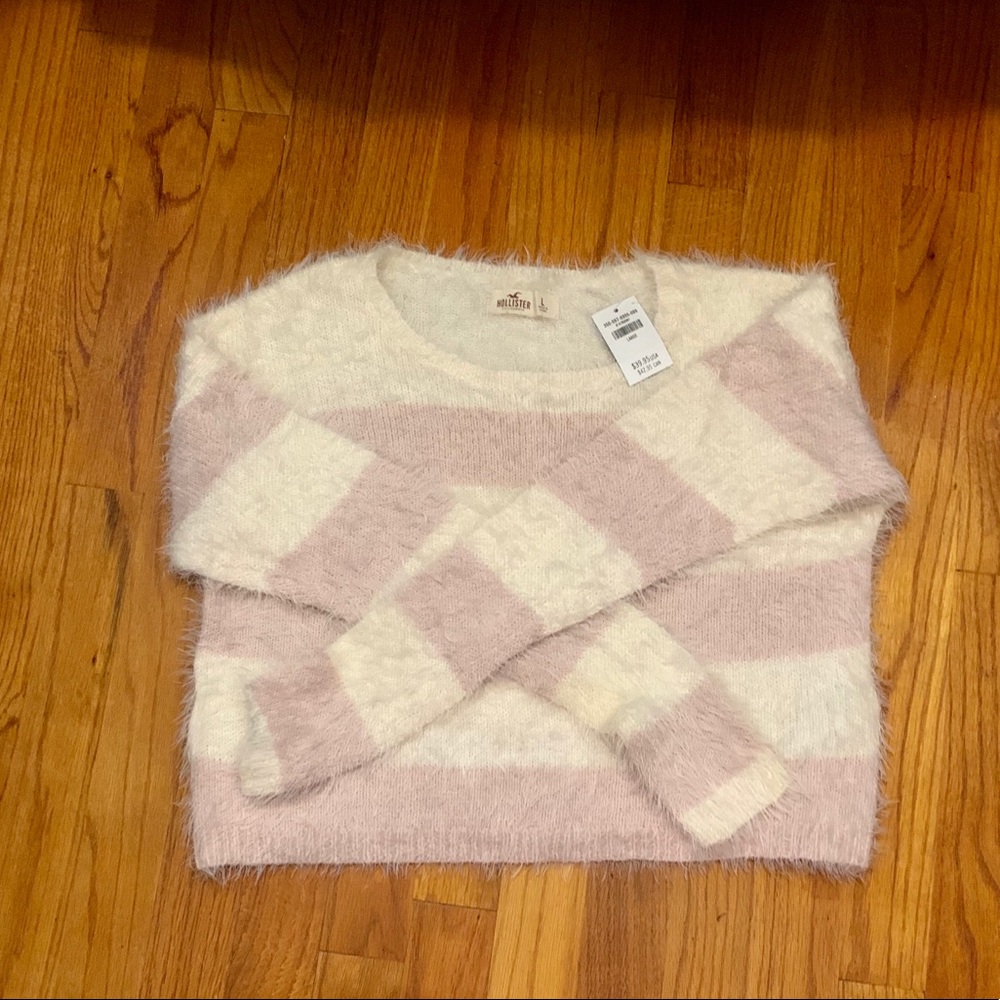 Hollister Striped Eyelash Sweater